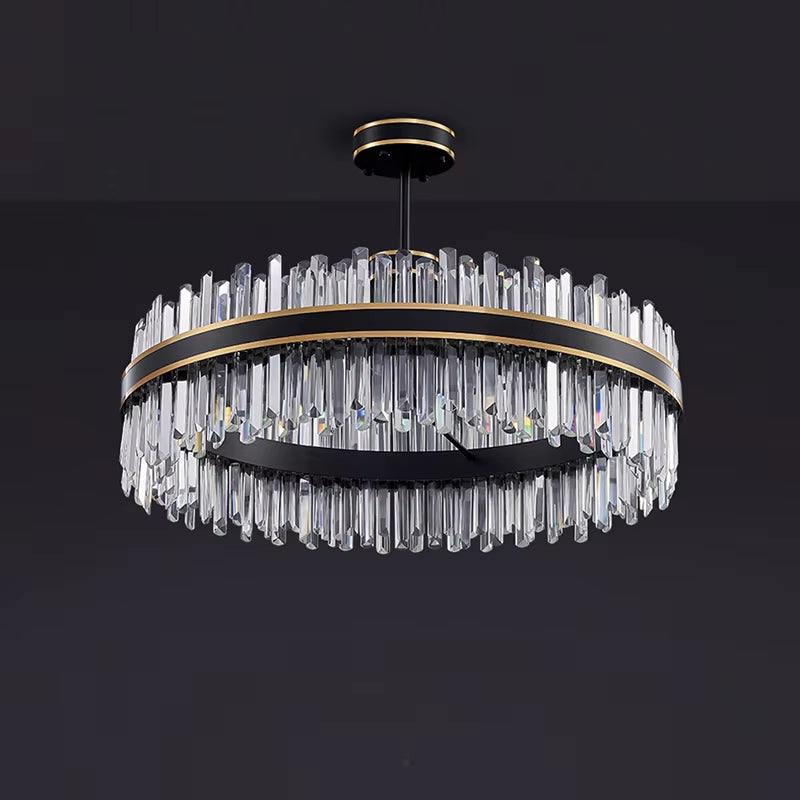Black gold crystal chandelier