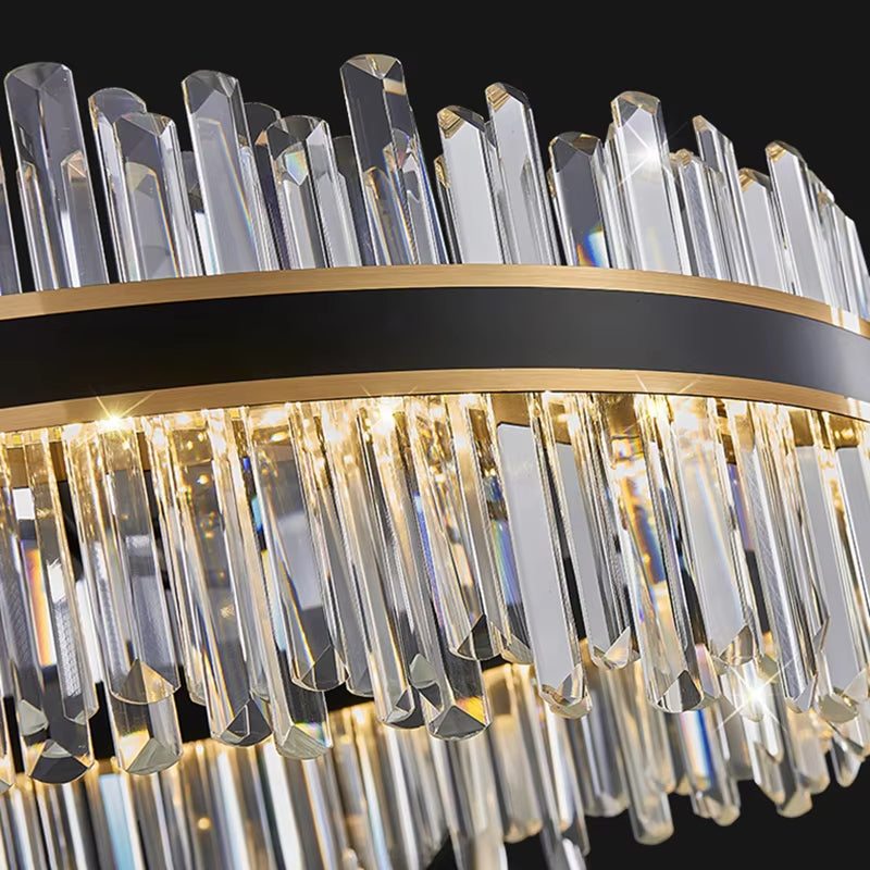 Black gold crystal chandelier