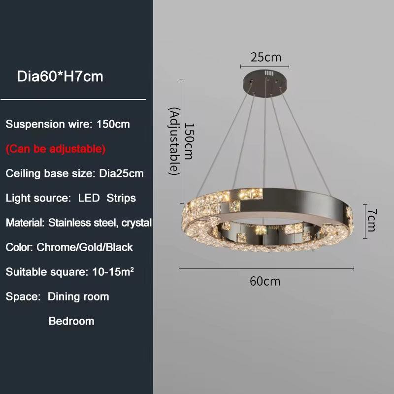 Mosaic crystal chandelier