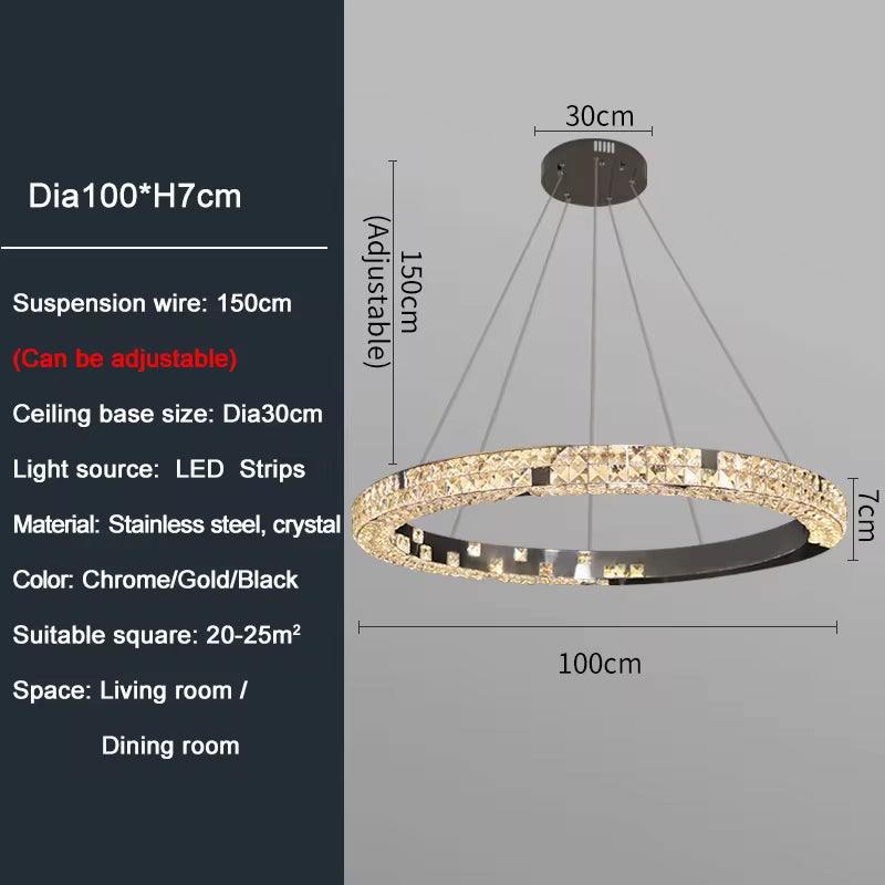 Mosaic crystal chandelier