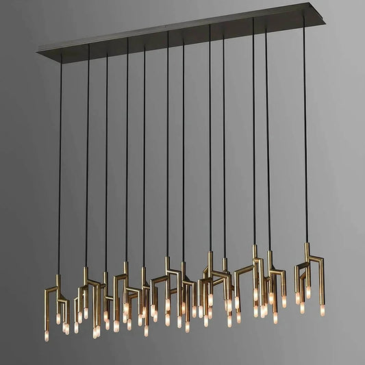 Modern tree branch lights ceiling fixture with G9 LED, gold finish, ideal for dining and living rooms.