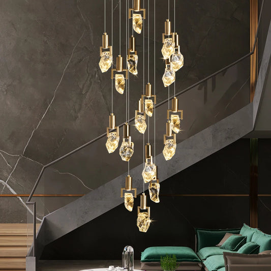 Crystal Guide Wire Chandelier
