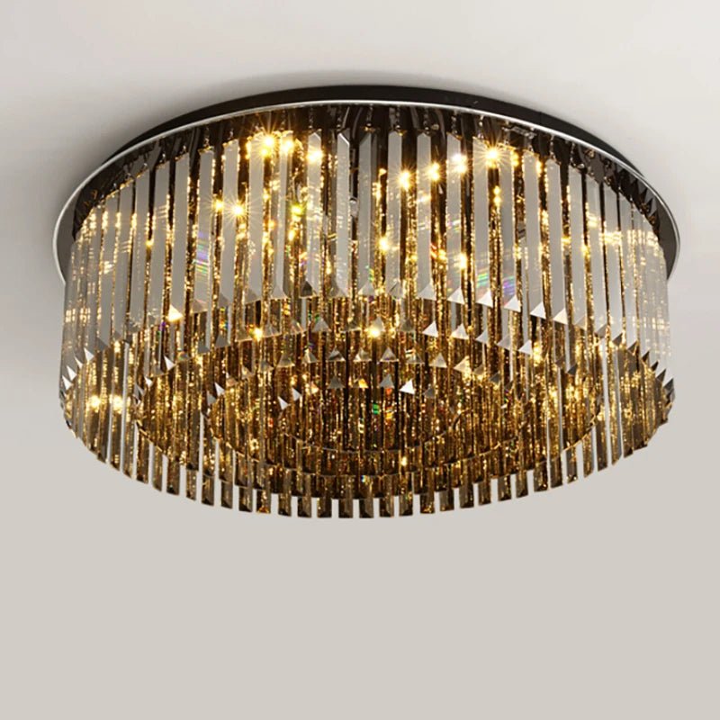 Flat Crystal Ceiling Lamp
