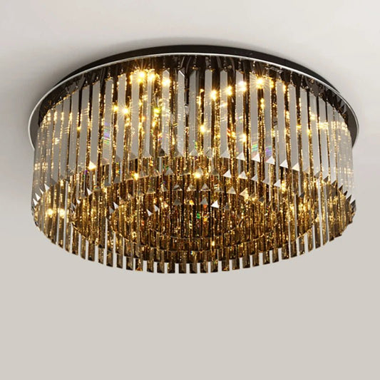 Flat Crystal Ceiling Lamp