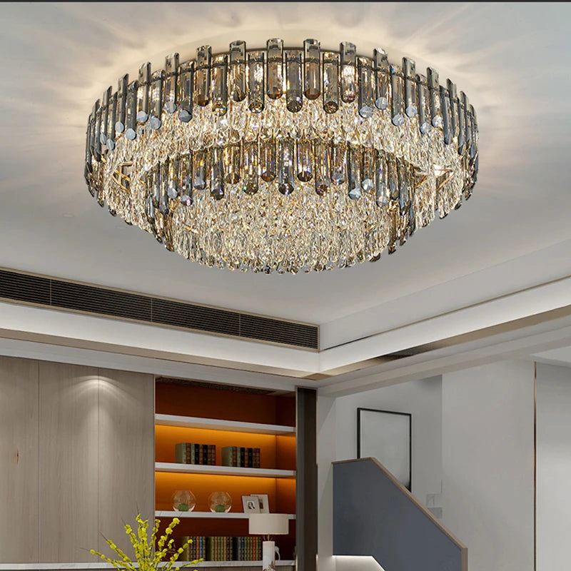 Double Layer Crystal Ceiling Lamp