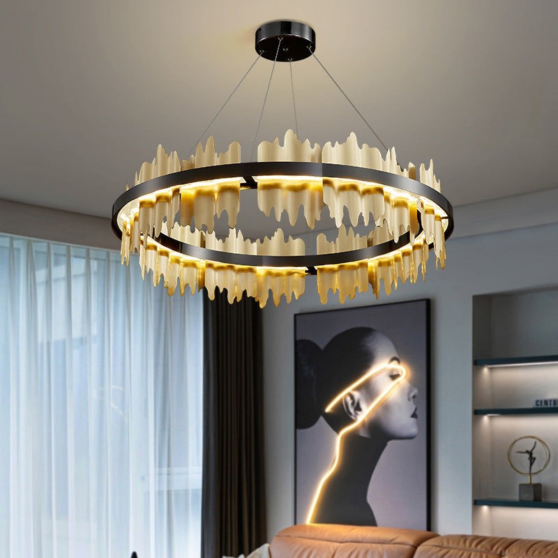 Black modern chandelier