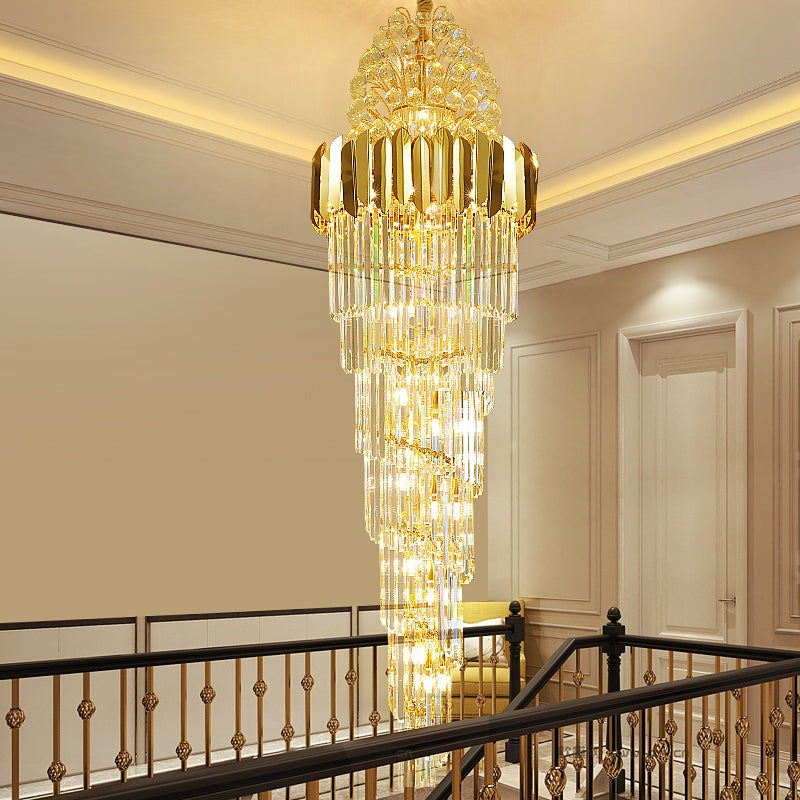 Golden luxury crystal chandelier