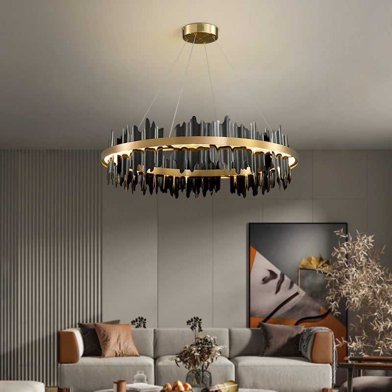 Black modern chandelier