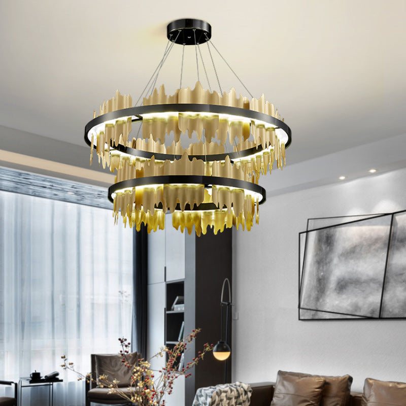 Black modern chandelier