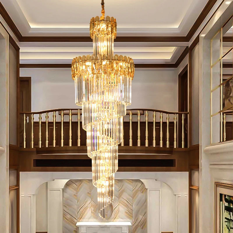Large Staircase Multi Color Chandelier