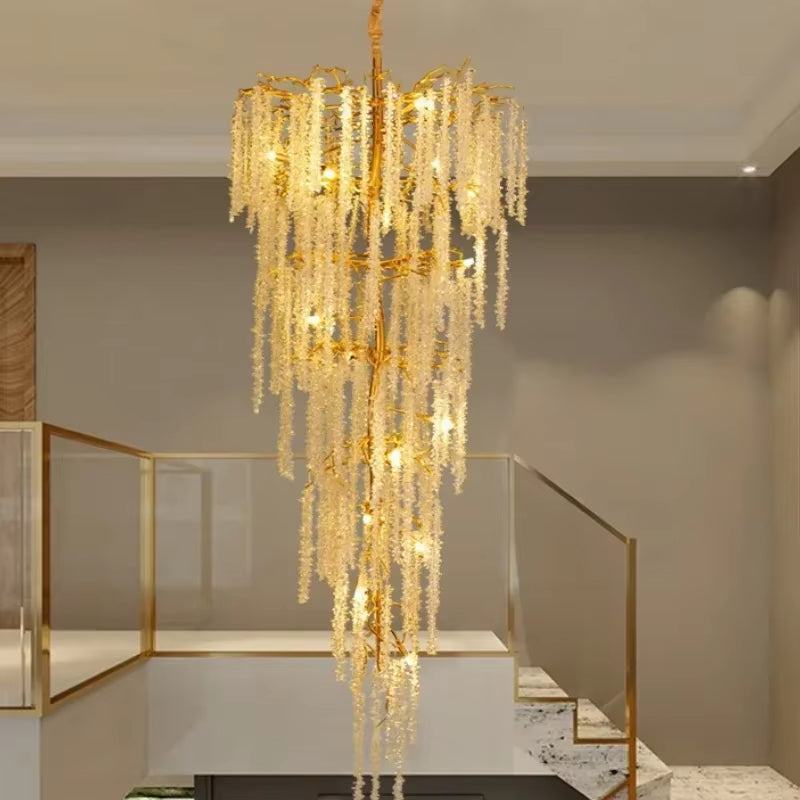 Large branch crystal chandelier