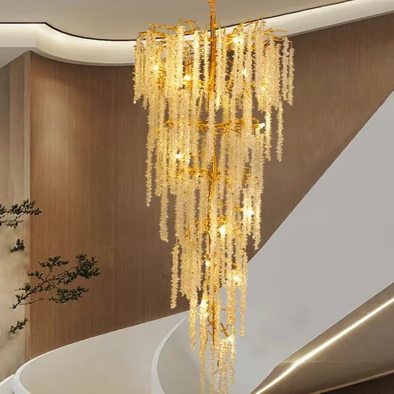 Large branch crystal chandelier