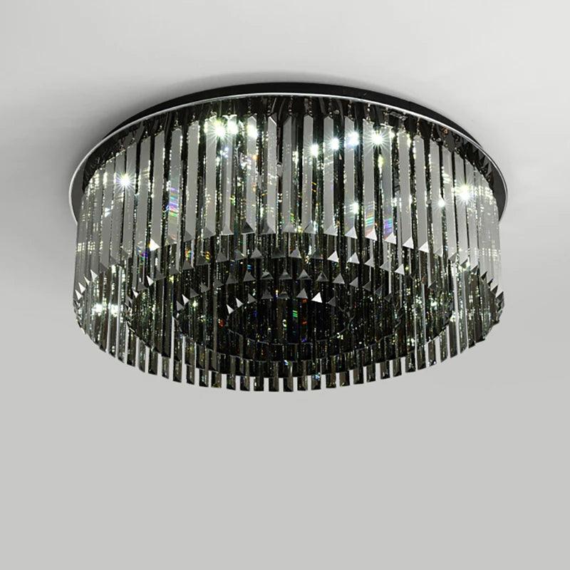 Flat Crystal Ceiling Lamp