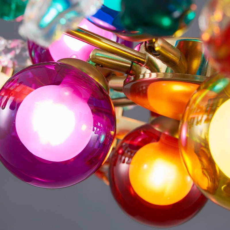 Color Bubble Long Chandelier