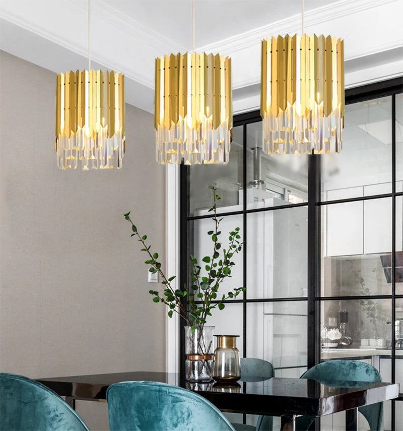 Metal Crystal Chandelier