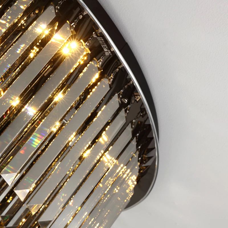 Flat Crystal Ceiling Lamp