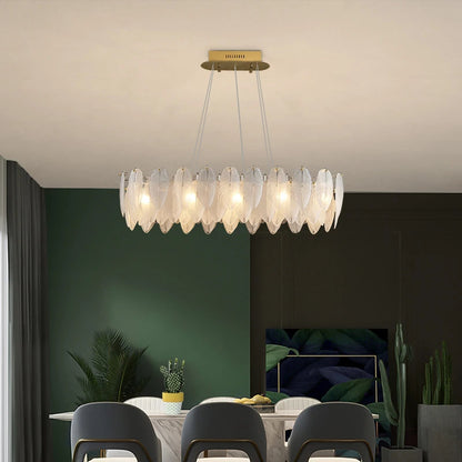 Feather Glass Chandelier