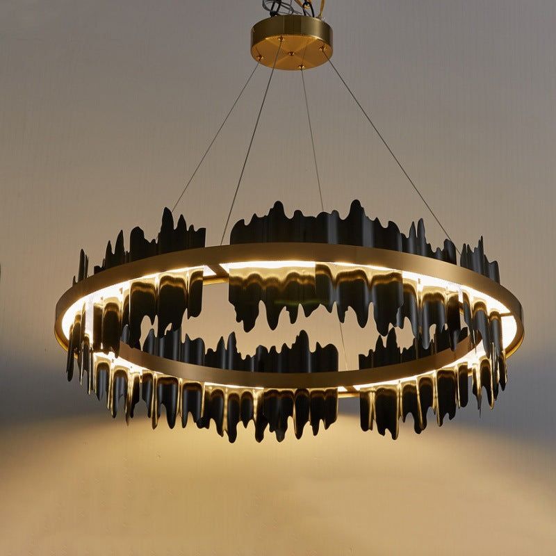 Black modern chandelier