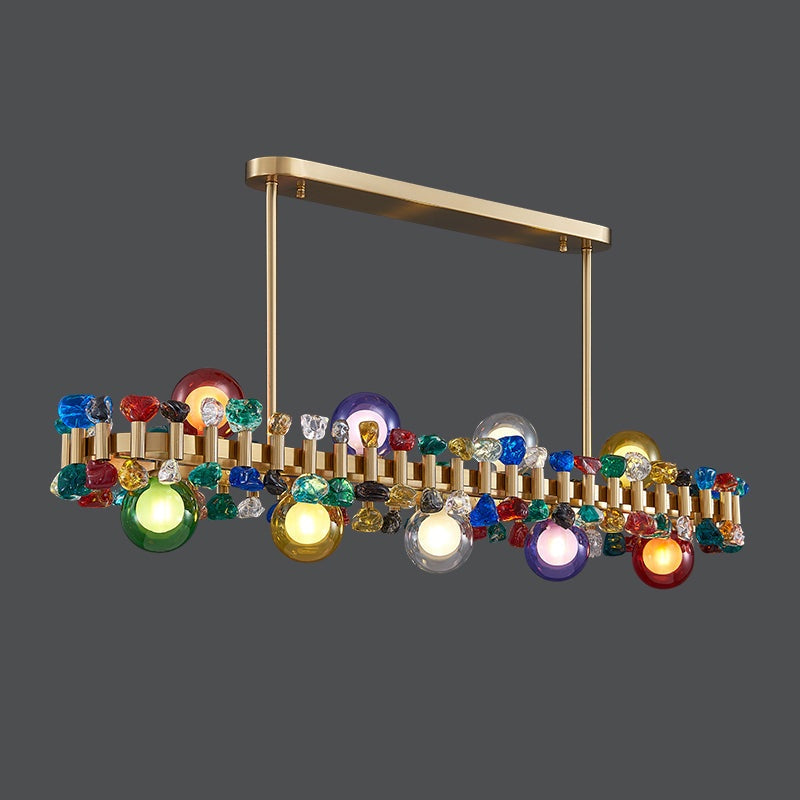 Color Bubble Long Chandelier