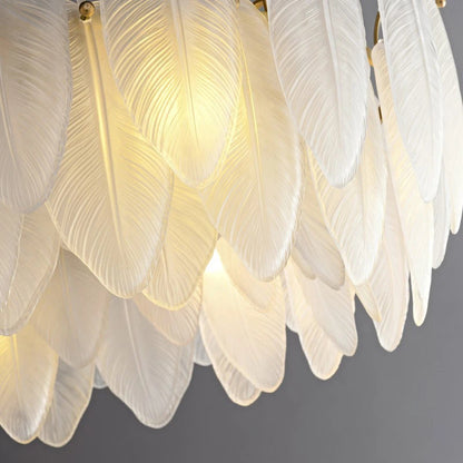 Feather Glass Chandelier