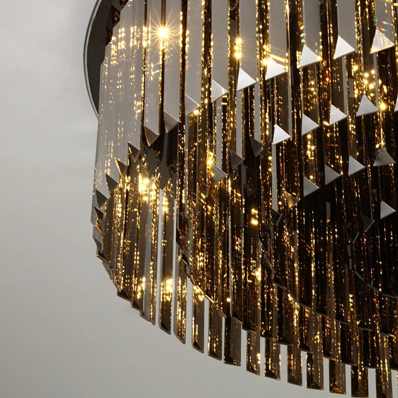 Flat Crystal Ceiling Lamp