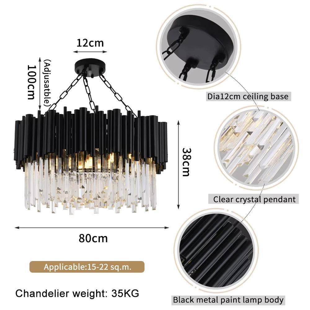 Black Crystal Chandelier
