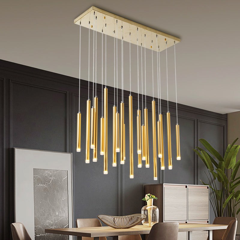 Modern Black & Gold Dining Room Ceiling Fixture