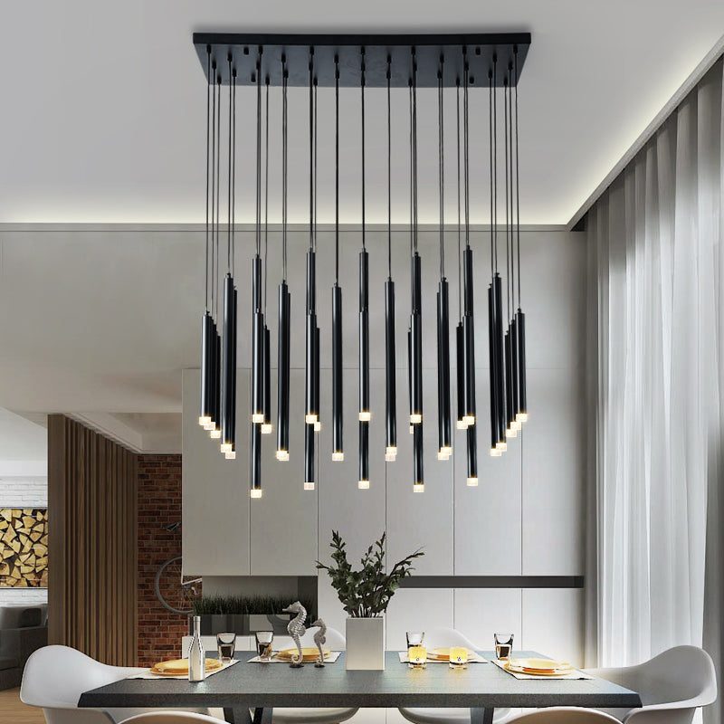 Modern Black & Gold Dining Room Ceiling Fixture