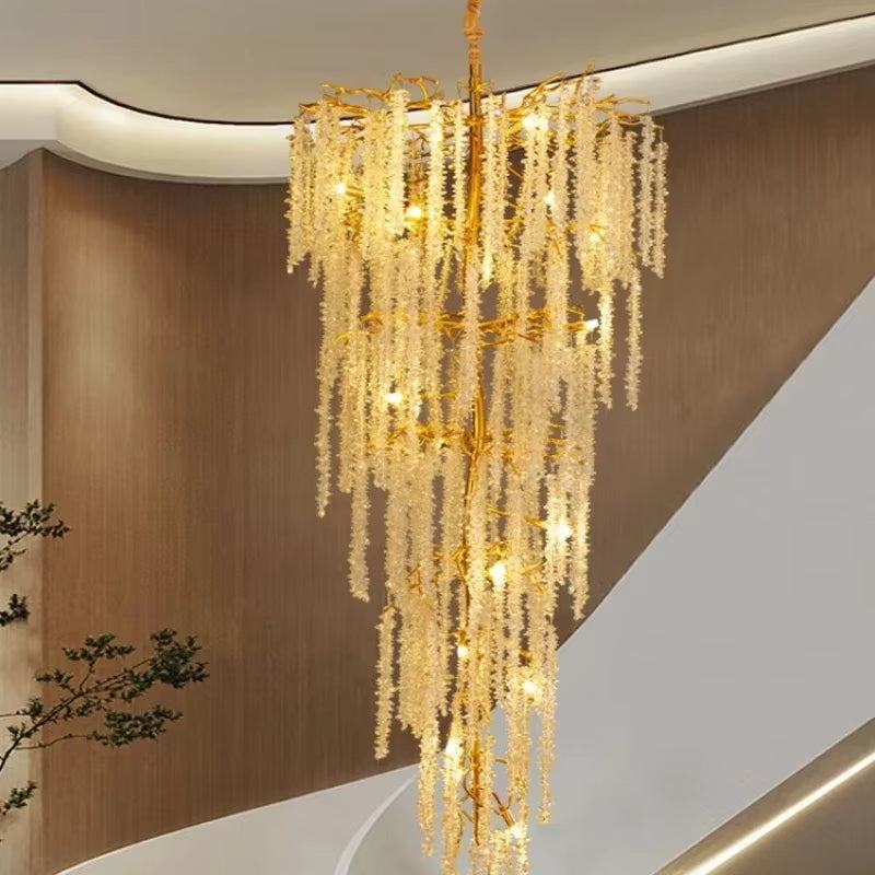 Large branch crystal chandelier