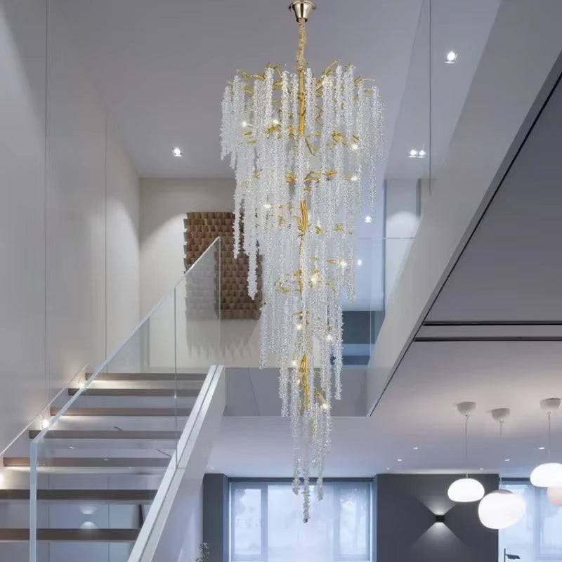 Large branch crystal chandelier
