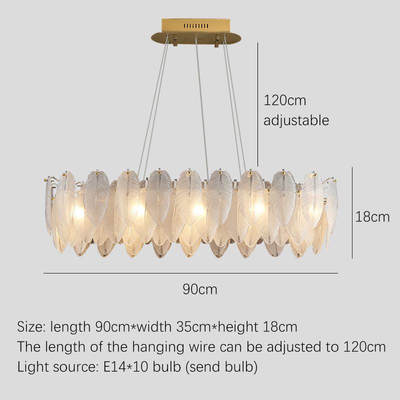 Feather Glass Chandelier