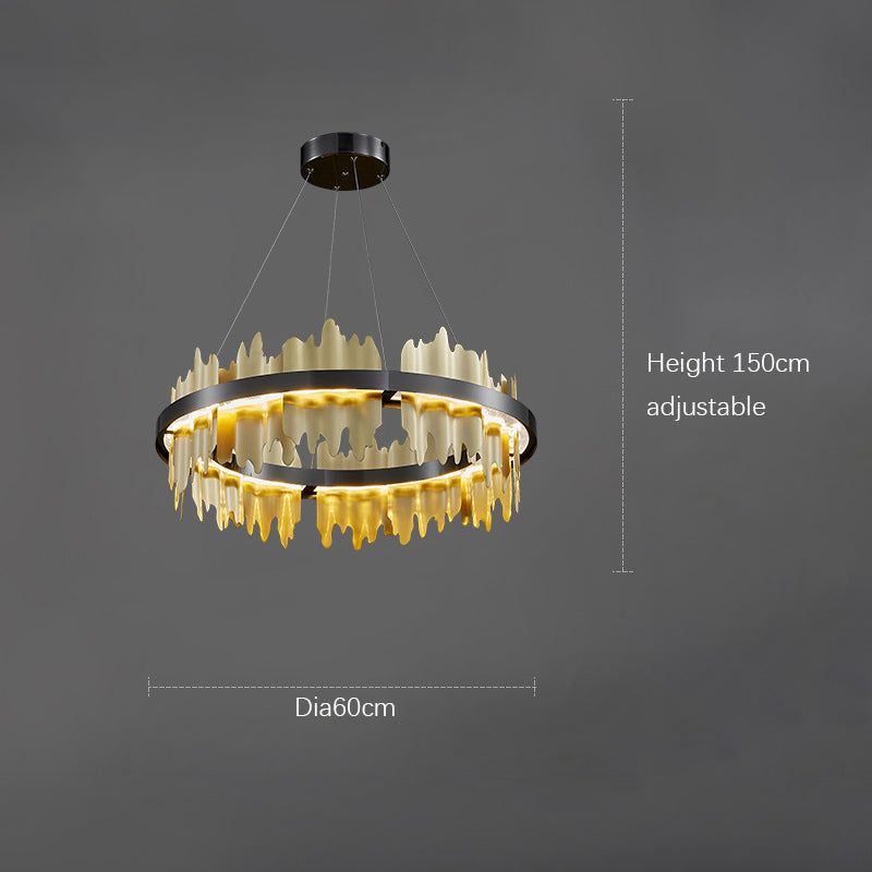 Black modern chandelier