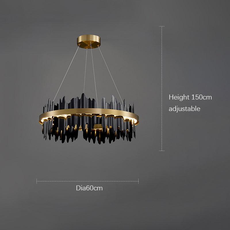 Black modern chandelier