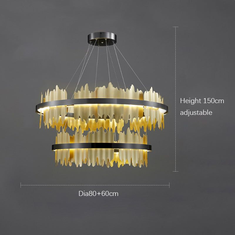 Black modern chandelier