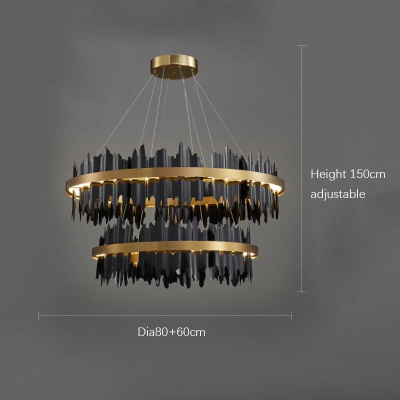 Black modern chandelier