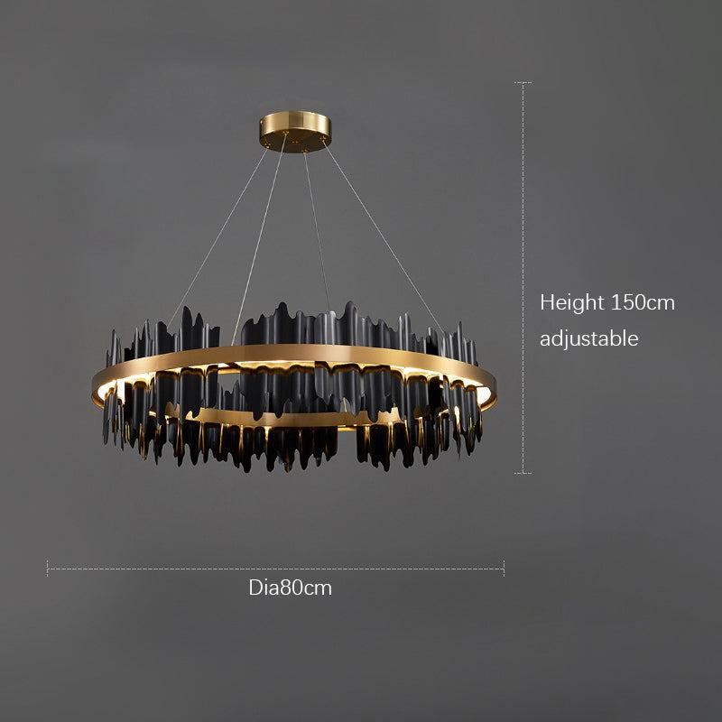 Black modern chandelier