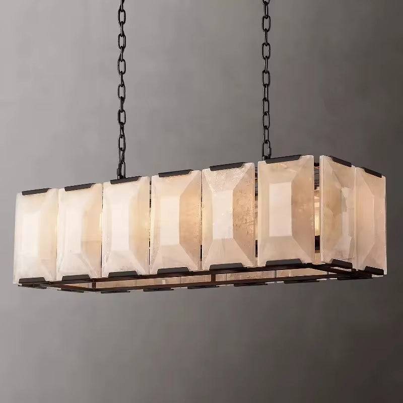 American Rectangular Crystal Chandelier