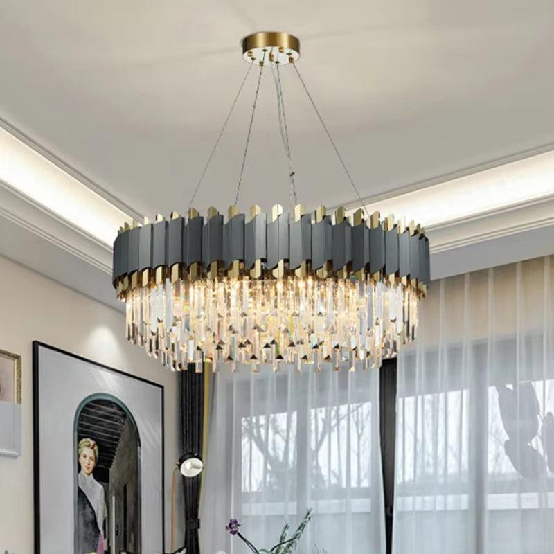 Round wave chandelier