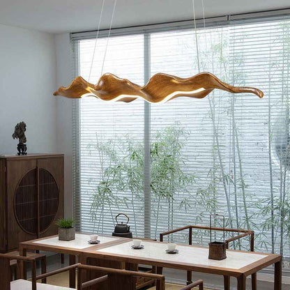 Modern Wood Panel LED Pendant Light