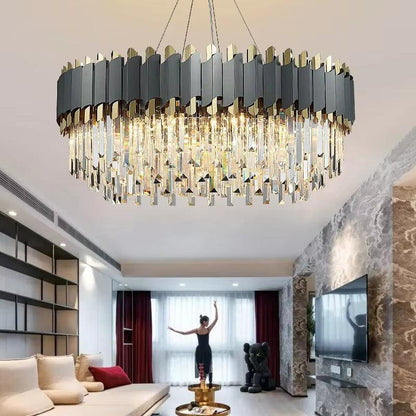 Round wave chandelier