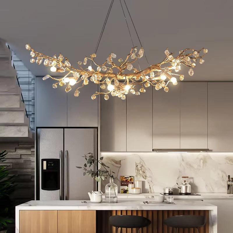 Artistic design copper chandelier