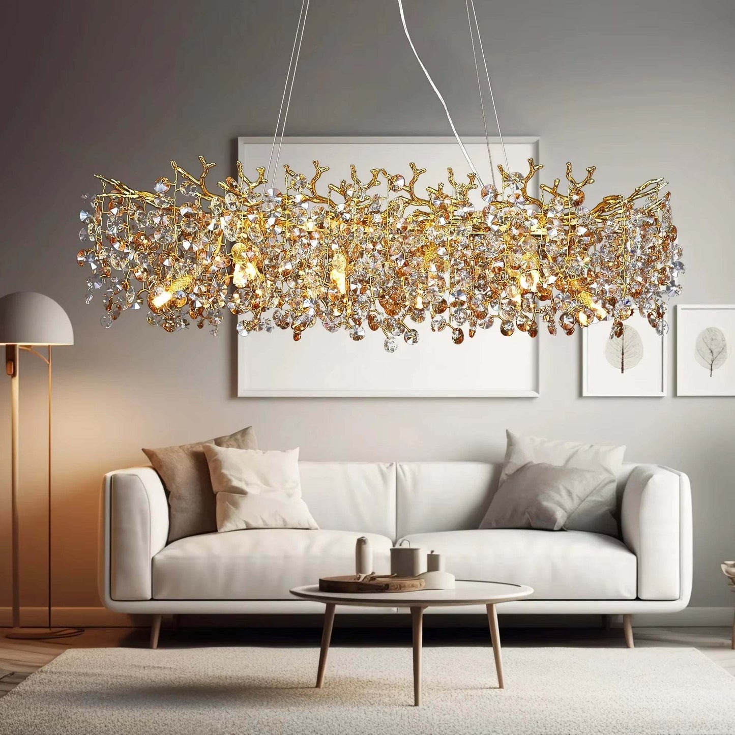 Sunflower crystal chandelier