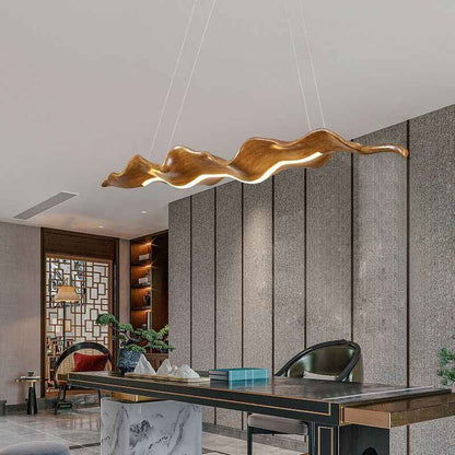 Modern Wood Panel LED Pendant Light