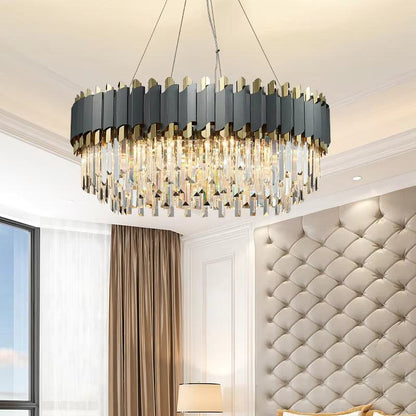 Round wave chandelier