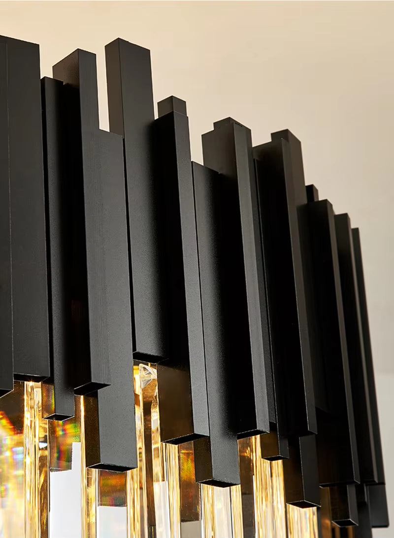 Modern black crystal chandelier