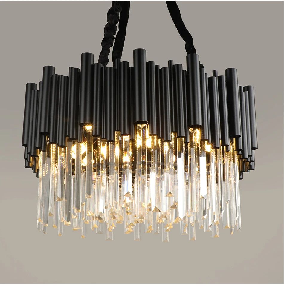 Black pipe chandelier