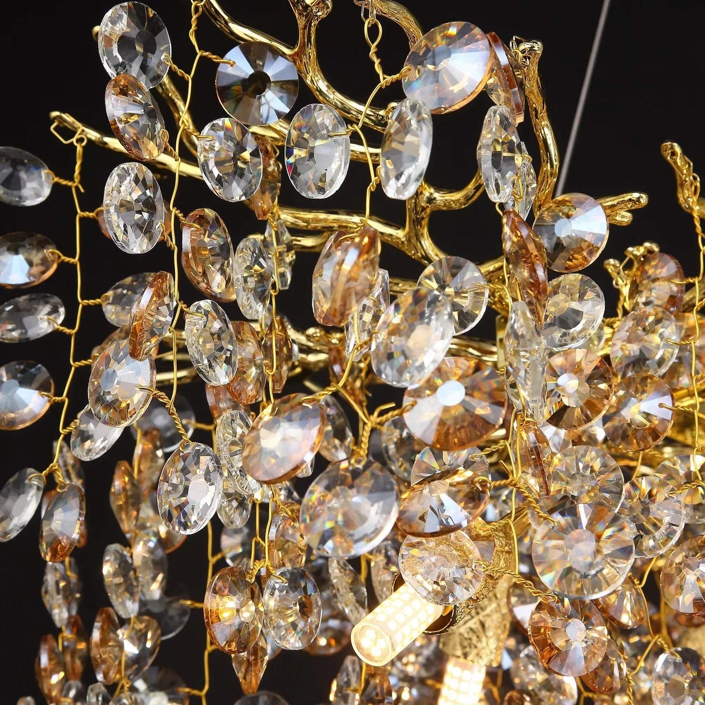 Sunflower crystal chandelier