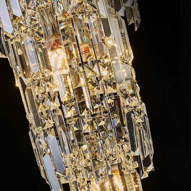 Meteor shower stair chandelier