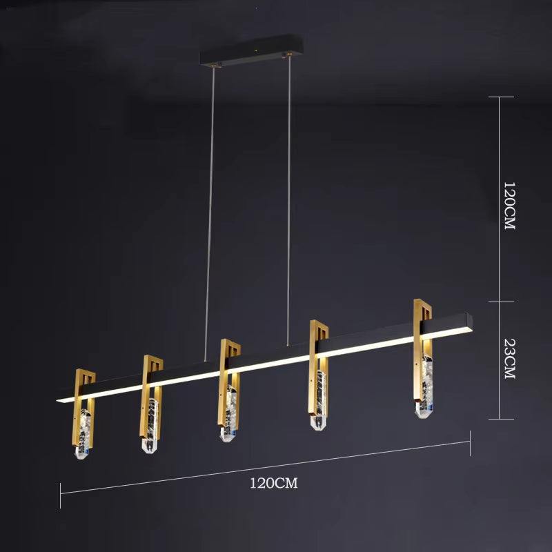 Copper crystal chandelier