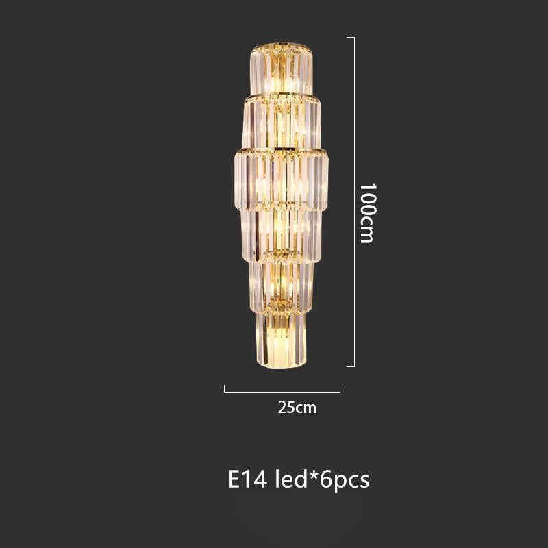 Crystal luxury wall lamp